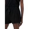 Amazon Essentials Women’s Supersoft Terry Short-Sleeve V-Neck Romper (Previously Daily Ritual)(Black)