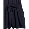 Amazon Essentials Women’s Supersoft Terry Short-Sleeve V-Neck Romper (Previously Daily Ritual)(Navy)