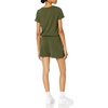 Amazon Essentials Women’s Supersoft Terry Short-Sleeve V-Neck Romper (Previously Daily Ritual)(Olive)