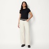 Amazon Essentials Women’s Ultra Soft Low-Rise Wide Leg Jean(Ecru)
