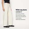Amazon Essentials Women’s Ultra Soft Low-Rise Wide Leg Jean(Ecru)