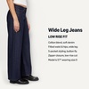 Amazon Essentials Women’s Ultra Soft Low-Rise Wide Leg Jean(Rinse Denim)