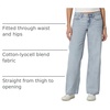 Amazon Essentials Women’s Ultra Soft Low-Rise Wide Leg Jean(Tinted Ice Light Wash)