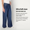 Amazon Essentials Women’s Ultra Soft Mid-Rise Wide Leg Jeans(Dark Shadow Wash)