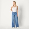 Amazon Essentials Women’s Ultra Soft Mid-Rise Wide Leg Jeans(Slate Blue Wash)