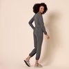Amazon Essentials Women’s Versatile Knit Surplice Jumpsuit with Sleeves, Elastic Waist (Available in Plus Size)(Charcoal Heather)