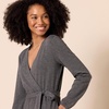 Amazon Essentials Women’s Versatile Knit Surplice Jumpsuit with Sleeves, Elastic Waist (Available in Plus Size)(Charcoal Heather)