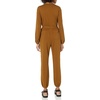 Amazon Essentials Women’s Versatile Knit Surplice Jumpsuit with Sleeves, Elastic Waist (Available in Plus Size)(Dark Chestnut Brown)