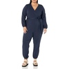 Amazon Essentials Women’s Versatile Knit Surplice Jumpsuit with Sleeves, Elastic Waist (Available in Plus Size)(Navy)