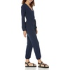 Amazon Essentials Women’s Versatile Knit Surplice Jumpsuit with Sleeves, Elastic Waist (Available in Plus Size)(Navy)