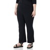 Amazon Essentials Women’s Wide Rib Flared Ankle Pant (Previously Daily Ritual)(Black)