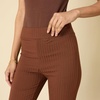 Amazon Essentials Women’s Wide Rib Flared Ankle Pant (Previously Daily Ritual)(Chocolate)