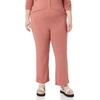 Amazon Essentials Women’s Wide Rib Flared Ankle Pant (Previously Daily Ritual)(Terracotta)