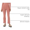 Amazon Essentials Women’s Wide Rib Flared Ankle Pant (Previously Daily Ritual)(Terracotta)