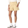 Amazon Essentials Women’s High-Rise Relaxed-Fit A-line Elastic Back Shorts(Tan)