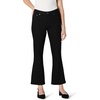 Amazon Essentials Women’s Medium Stretch Mid-Rise Fashion-Forward Kick Crop Jeans(Black)