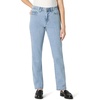 Amazon Essentials Women’s Medium Stretch Slim-Fit Mid-Rise Straight Leg Jeans(Iced Blue Light Wash)