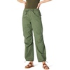 Amazon Essentials Women’s Mid-Rise Baggy Loose-Fit Wide-Leg Parachute Pants(Dark Olive)