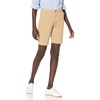 Amazon Essentials Women’s Mid-Rise Slim-Fit 10″ Inseam Bermuda Chino Shorts(Khaki Brown)