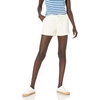 Amazon Essentials Women’s Mid-Rise Slim-Fit 3.5 Inch Inseam Stretch Cotton Khaki Shorts(Cream)