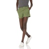 Amazon Essentials Women’s Mid-Rise Slim-Fit 3.5 Inch Inseam Stretch Cotton Khaki Shorts(Olive)
