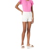 Amazon Essentials Women’s Mid-Rise Slim-Fit 3.5 Inch Inseam Stretch Cotton Khaki Shorts(White)