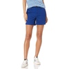 Amazon Essentials Women’s Mid-Rise Slim-Fit 5 Inch Inseam Khaki Shorts (Available in Straight and Curvy Fits)(Blue)