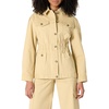 Amazon Essentials Women’s Relaxed-Fit Dropped Shoulder Midweight Cotton Twill Jacket(Tan)