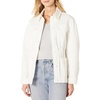 Amazon Essentials Women’s Relaxed-Fit Dropped Shoulder Midweight Cotton Twill Jacket(White)