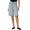 Amazon Essentials Women’s Relaxed-Fit Mid-Rise Long Jean Shorts(Tinted Ice Light Wash)