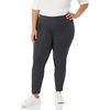 Amazon Essentials Women’s Slim-Fit Bi-Stretch Side Zip Ankle Pant(Charcoal Heather)