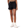 Amazon Essentials Women’s Stretch Cotton Mid-Rise Pull-On Relaxed-Fit Shorts(Black)