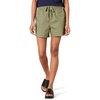 Amazon Essentials Women’s Stretch Cotton Mid-Rise Pull-On Relaxed-Fit Shorts(Light Olive)