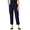 Amazon Essentials Women’s Stretch Cotton Pull-on High Rise Relaxed-Fit Ankle Length Pant(Navy)