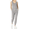Amazon Essentials Women’s Studio Terry Stretchy Jumpsuit for Exercise (Available in Plus Size)(Light Grey Heather)