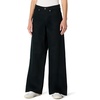 Amazon Essentials Women’s Ultra Soft Mid-Rise Wide Leg Jeans(Black)