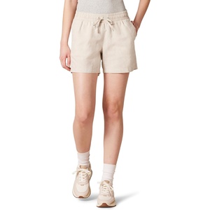 Amazon Essentials Women’s 5″ Inseam Drawstring Linen Blend Shorts with Elastic Waist (Available in Plus Size)(Ecru)