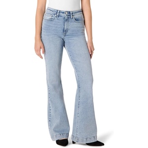 Amazon Essentials Women’s High Stretch Flattering High-Rise Flare Jeans(Iced Blue Light Wash)