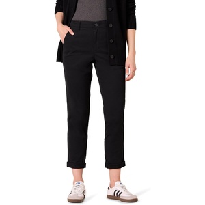 Amazon Essentials Women’s High-Rise Regular-Fit Ankle-Length Tapered-Leg Khaki Pant(Black)