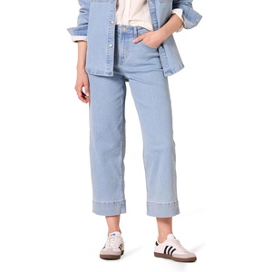Amazon Essentials Women’s High-Rise Regular-Fit Ankle-Length Wide-Leg Jeans – Discontinued Colors(Light Wash)