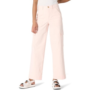 Amazon Essentials Women’s High-Rise Relaxed-Fit Stretchy Full-Length Cargo Pants(Light Pink)