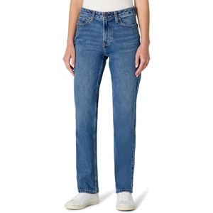 Amazon Essentials Women’s High-Rise Straight Leg Jean(Medium Blue Vintage)