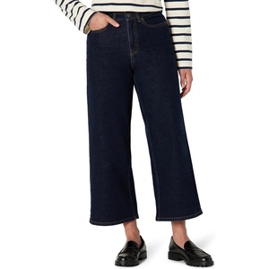 Amazon Essentials Women’s High-Rise Wide Leg Crop Jeans(Rinse)