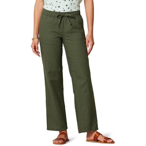 Amazon Essentials Women’s Linen Blend Drawstring Relaxed Fit Wide Leg Pants (Available in Plus Size)(Dark Olive)