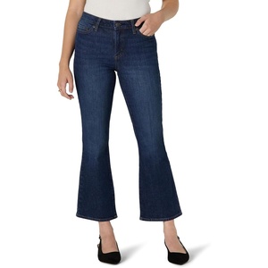 Amazon Essentials Women’s Medium Stretch Mid-Rise Fashion-Forward Kick Crop Jeans(Dark Shadow Wash)