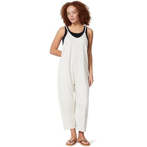 Amazon Essentials Women’s Oversized-Fit Sleeveless Jumpsuit(Oatmeal Heather)