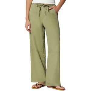 Amazon Essentials Women’s Oversized-Fit Tie Waist Lightweight Pant(Washed Khaki Green)