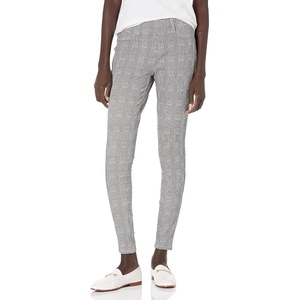 Amazon Essentials Women’s Pull-On Mid Rise Stretchy Knit Jegging (Available in Plus Size)(Black Grey Glen Plaid)