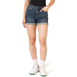 Amazon Essentials Women’s Slim Fit Mid-Rise 4″ Denim Shorts(Dark Wash)