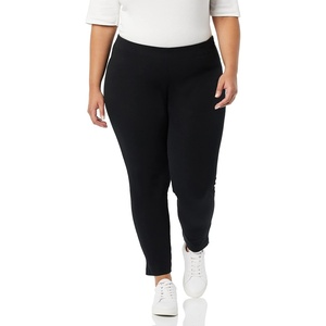 Amazon Essentials Women’s Slim-Fit Bi-Stretch Side Zip Ankle Pant(Black)